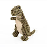Dinosaur Plush Dog Chew Toy with Squeaker – Durable Interactive Pet Toy