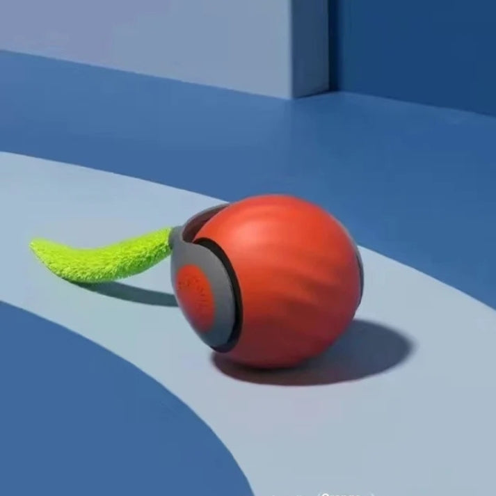 Orange Interactive Smart Pet Toy Ball for Cats and Dogs
